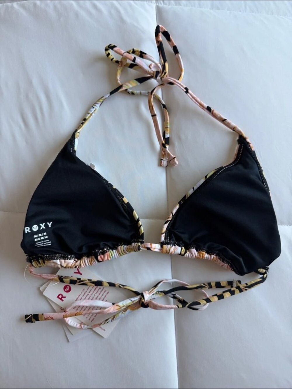 NWT Roxy Tropical Floral Bikini Set - Top and Bottoms Swimsuit - Picture 3 of 7